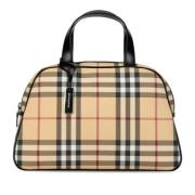 Burberry Vintage Pre-owned Canvas handvskor Beige, Dam