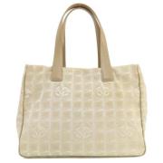 Chanel Vintage Pre-owned Canvas chanel-vskor Beige, Dam