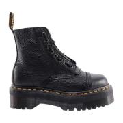 Dr. Martens Hamrat Läder Ankelboots Black, Dam