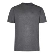 Emporio Armani Grå T-shirts och Polos med Micro Eagle Logo Gray, Herr