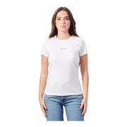 Hugo Boss Vit T-shirt med tryckt logotyp White, Dam