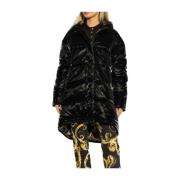 Versace Jeans Couture Svart Parkasjacka för Kvinnor Black, Dam