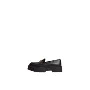 Twinset Eko-läder loafers med Oval T klämma Black, Dam