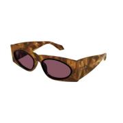 Alaïa Röd Havana Solglasögon Brown, Unisex