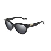 Gucci Svart Grå Solglasögon Stilren UV-skydd Black, Unisex