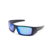 Oakley Svart Matt Rektangulära Solglasögon UV-skydd Blue, Unisex