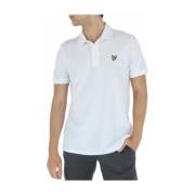 Lyle & Scott Klassisk Pikétröja Vår/Sommar White, Herr