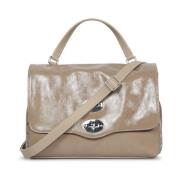 Zanellato Taupe Läder Crossbody Väska Beige, Dam