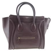 Celine Vintage Pre-owned Laeder handvskor Purple, Dam