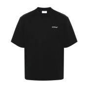 Off White Svart Skate T-shirt med Logo Print Black, Herr