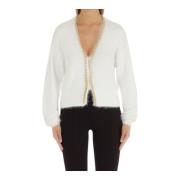 Liu Jo Cardigan med kedjeapplikation White, Dam