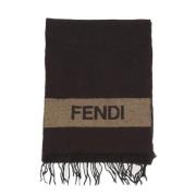 Fendi Vintage Pre-owned Ylle sjalar Brown, Dam