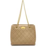 Chanel Vintage Pre-owned Laeder chanel-vskor Beige, Dam