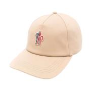 Moncler Canvas Cap med Grenoble Branding Beige, Unisex