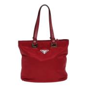 Prada Vintage Pre-owned Tyg prada-vskor Red, Dam