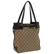 Gucci Vintage Pre-owned Canvas gucci-vskor Brown, Dam