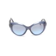 Chanel Vintage Pre-owned Tyg solglasgon Blue, Dam