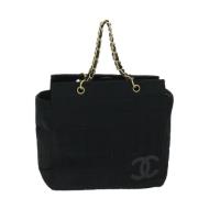 Chanel Vintage Pre-owned Bomull chanel-vskor Black, Dam