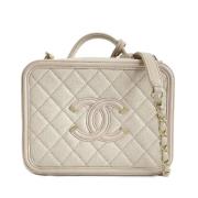 Chanel Vintage Pre-owned Laeder chanel-vskor Beige, Dam