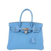 Hermès Vintage Pre-owned Canvas handvskor Blue, Dam