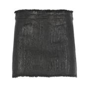 Rick Owens Cotton Minikjol Black, Dam