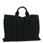 Hermès Vintage Pre-owned Canvas handvskor Black, Dam