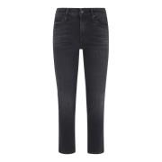 Mother Stilren Deep End Jeans Aw24 Black, Dam