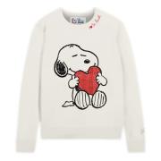 MC2 Saint Barth Snoopy Heart Crewneck Sweater Beige, Dam