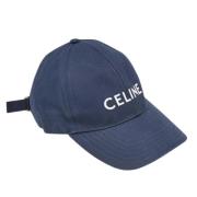 Celine Vintage Pre-owned Bomull hattar-och-kepsar Blue, Dam