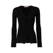 Twinset Stilren Stickad Topp Black, Dam