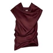 Khaite Bordeaux Silke Topplagg Aw24 Red, Dam