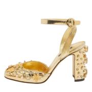 Dolce & Gabbana Pre-owned Pre-owned Laeder klackskor Yellow, Dam