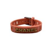 Chanel Vintage Pre-owned Tyg armband Orange, Dam