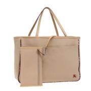 Burberry Vintage Pre-owned Canvas axelremsvskor Beige, Dam