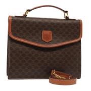 Celine Vintage Pre-owned Canvas handvskor Brown, Dam