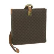 Celine Vintage Pre-owned Canvas axelremsvskor Brown, Dam