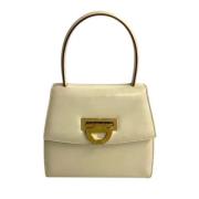 Celine Vintage Pre-owned Laeder handvskor Beige, Dam