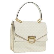 Celine Vintage Pre-owned Canvas handvskor White, Dam