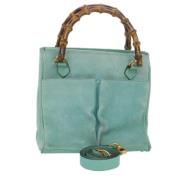 Gucci Vintage Pre-owned Mocka gucci-vskor Blue, Dam