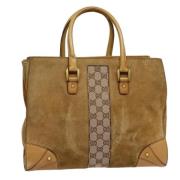 Gucci Vintage Pre-owned Canvas handvskor Beige, Dam