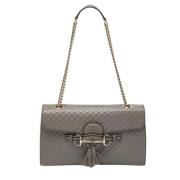 Gucci Vintage Pre-owned Laeder axelremsvskor Gray, Dam