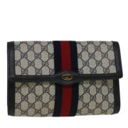 Gucci Vintage Pre-owned Canvas kuvertvskor Gray, Dam