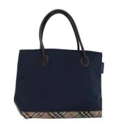 Burberry Vintage Pre-owned Nylon axelremsvskor Blue, Dam