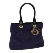 Dior Vintage Pre-owned Canvas handvskor Purple, Dam