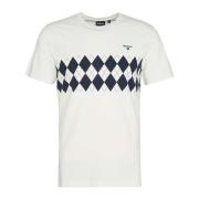 Barbour Argyle Panel Tee Whisper White White, Herr