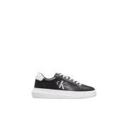 Calvin Klein Svarta Läder Sneakers - Sneakers Black, Dam