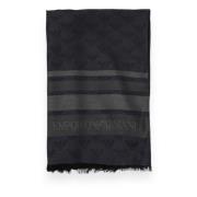 Emporio Armani Stiliga Scarves för Män och Kvinnor Black, Herr