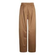 Max Mara Elegant Kamelull Palazzo Byxor Brown, Dam