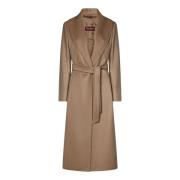 Max Mara Beige Cashmere Wrap Coat Aw24 Beige, Dam