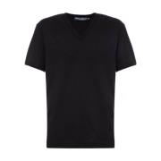 Dolce & Gabbana Avslappnad Bomull T-shirt Black, Herr